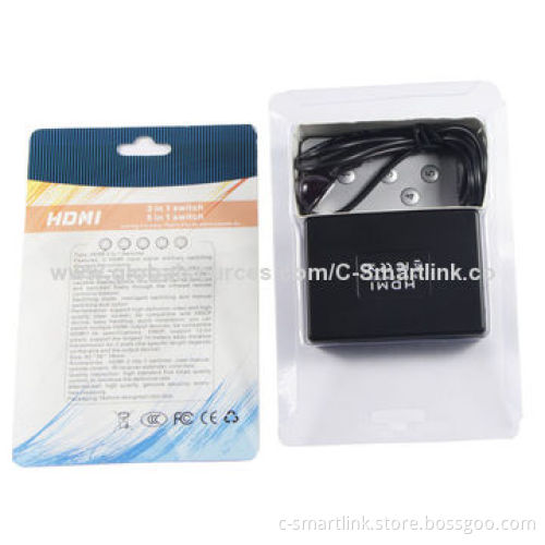 HDMI 5 x 1 Switch, IR Remote and with AC Power Port, Supports 3D, 1,080P, HDCP, Auto-switch